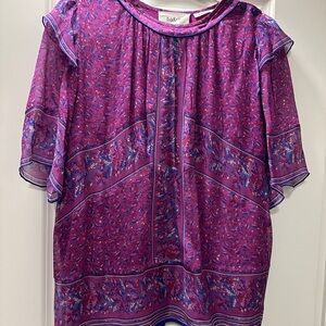 Ba&Sh Moccha Ruffle Blouse Fuchsia